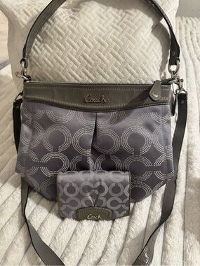 Coach Ashley Shoulder Bag with Removable Crossbody Strap and Matching Wallet